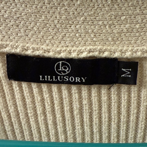 Women's Cream Cardigan Sweater - Picture 2 of 2